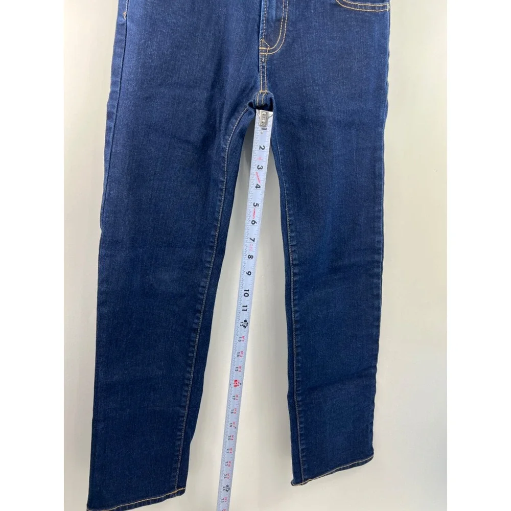 GAP Stretch Straight‎ Leg Jeans Girls' Size 12 Blue Dark Wash 5 Pocket